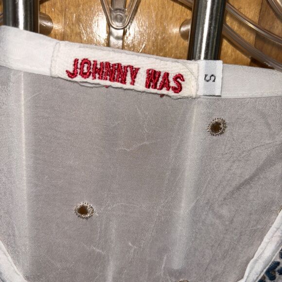 Johnny Was Cherpas Embroidered Poncho Top Women S Pullover Keyhole Tie Slits - Picture 3 of 13